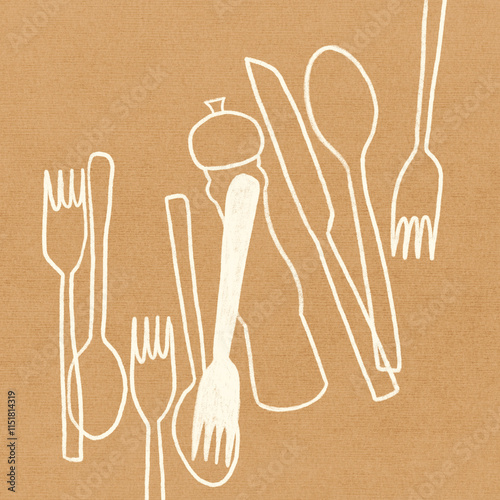 Cutlery food concept
