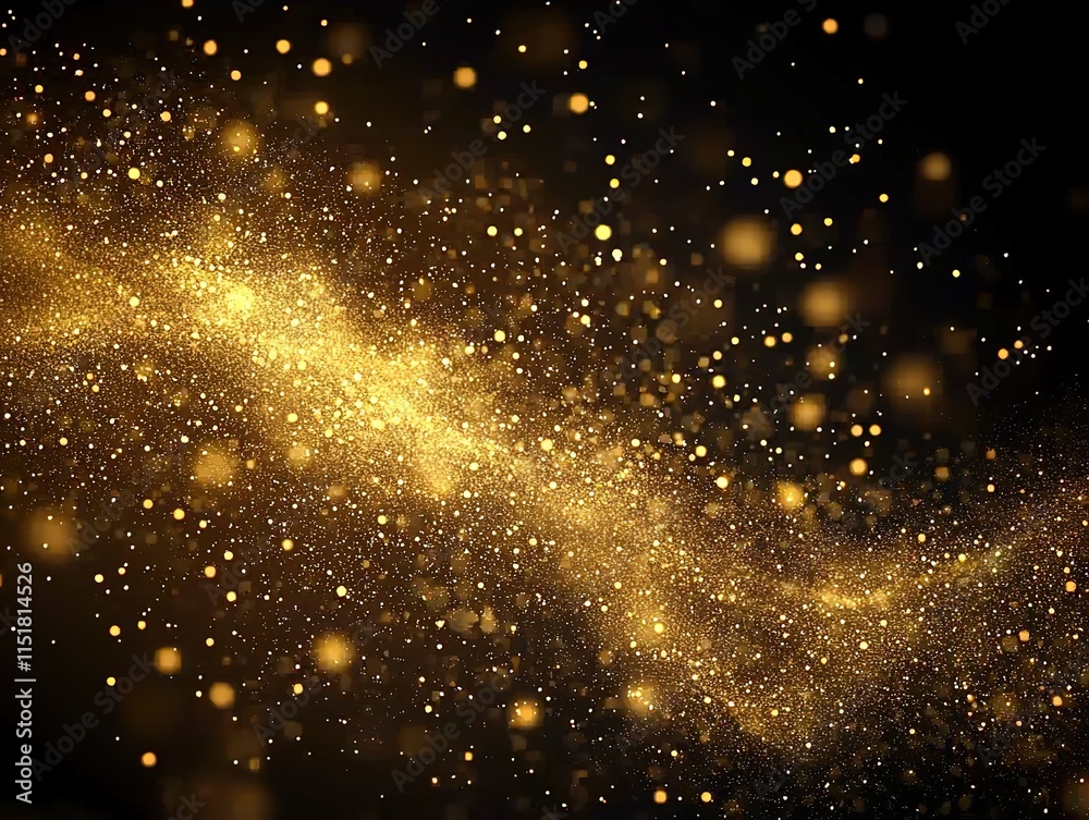 Fototapeta premium Golden Mist Particles
