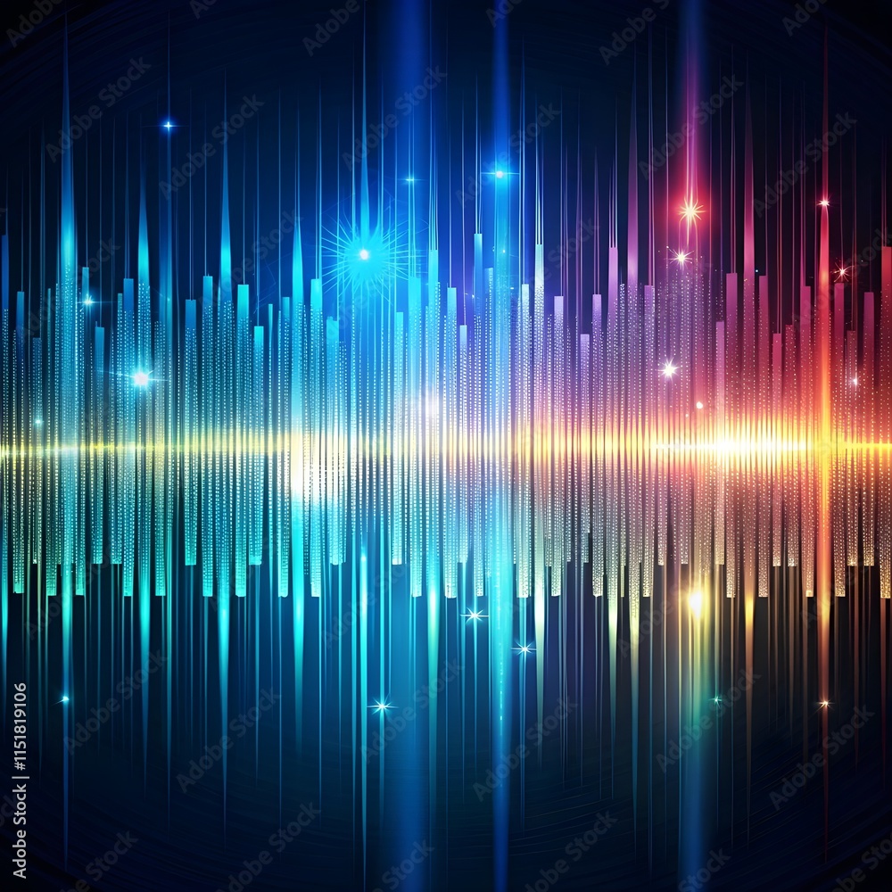 Audio Waveform Abstract Technology Background Audio Waveform Abstract Technology Background