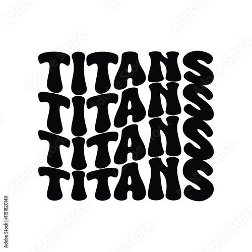 Titans Vector Design on White Background