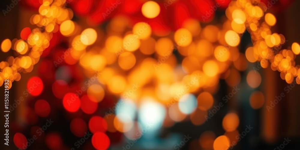 Fototapeta premium Abstract Festive Background of Warm and Cool Lights