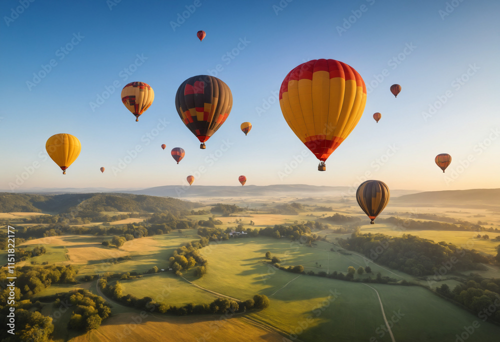 Naklejka premium hot air balloon