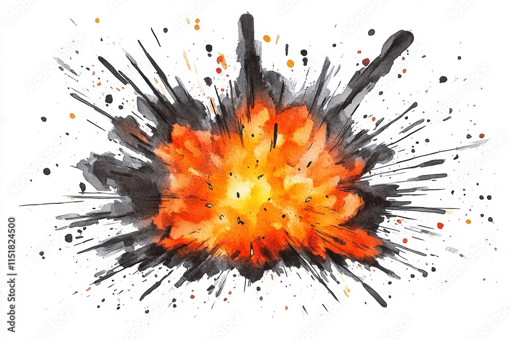 Abstract Watercolor Explosion Abstract Watercolor Explosion
