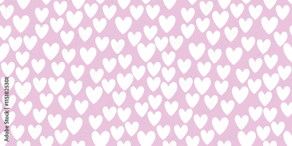 Seamless abstract pattern of small white hearts on pink background. Love backdrop, cute texture for textile, wrapping paper, Valentine's day. Seamless abstract pattern of small white hearts on pink background. Love backdrop, cute texture for textile, wrapping paper, Valentine's day.