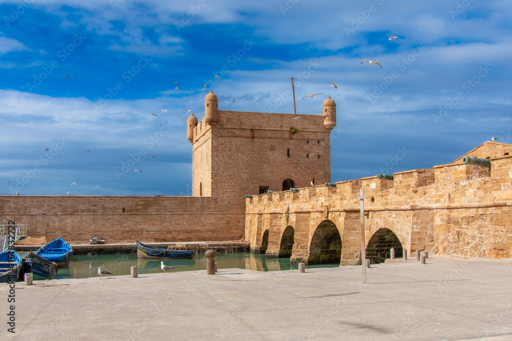 Fototapeta premium fortress on the port of the city of Essaouira in Morocco