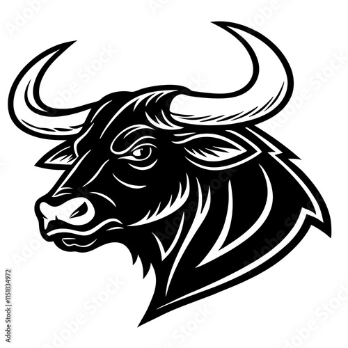 Wallpaper Mural  bull head logo silhouette vector art illustration
 Torontodigital.ca