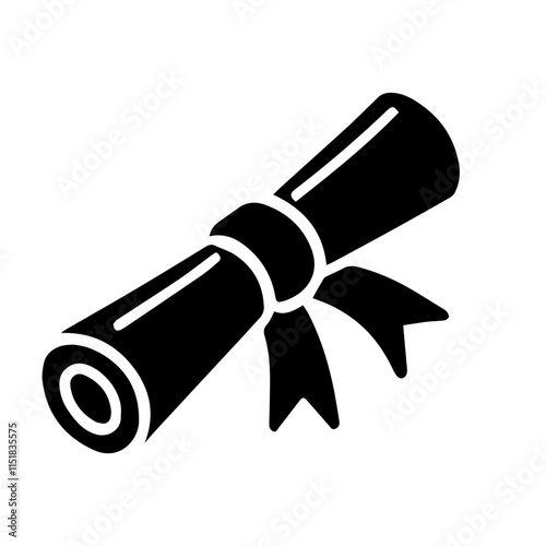  Graduation doodle illustration diploma certificate scroll icon .