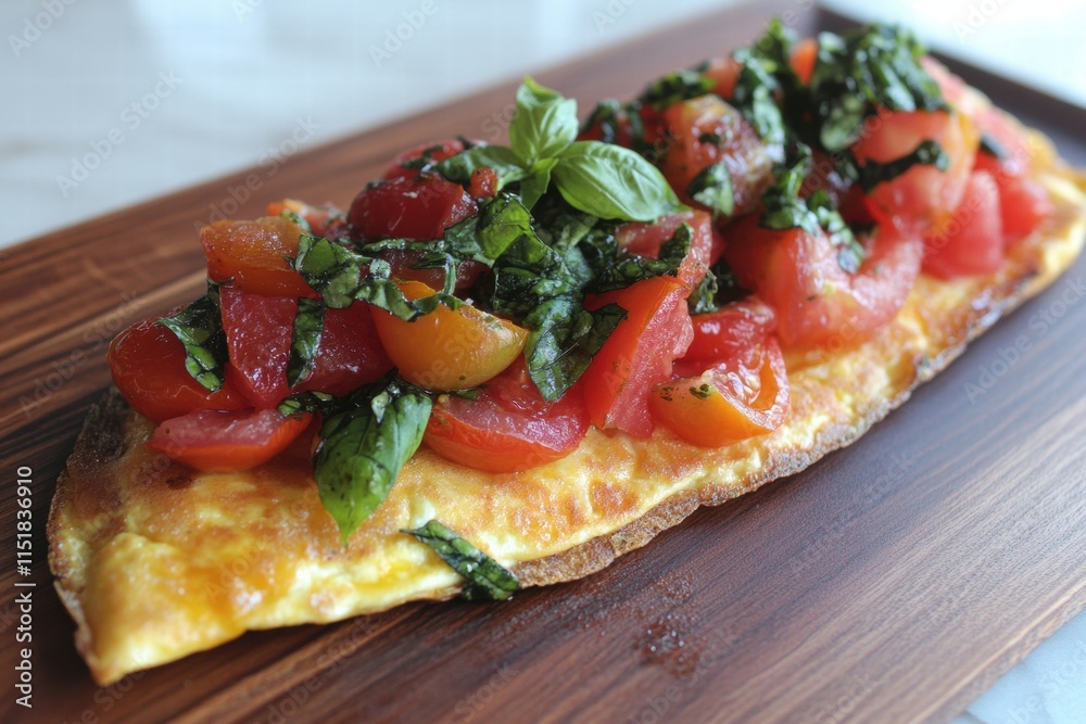 Omelette with Burst Cherry Tomatoes and Basil Omelette with Burst Cherry Tomatoes and Basil
