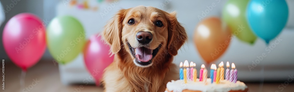 Adorable Dog Celebrating a Fun-Filled Birthday Party Adorable Dog Celebrating a Fun-Filled Birthday Party