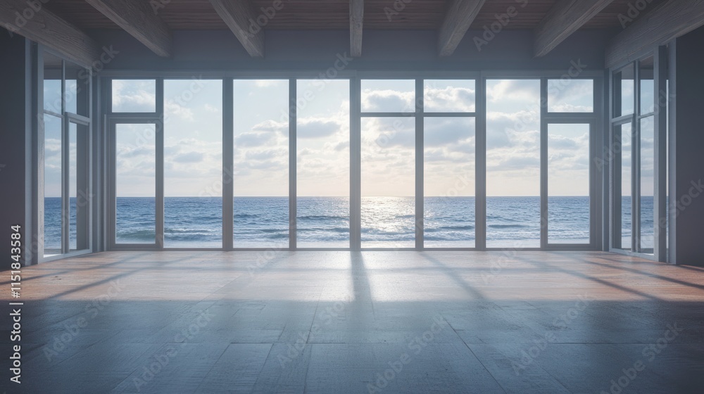 Fototapeta premium Ocean View Luxury Home Interior Design
