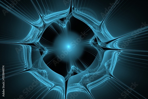 Computer generated fractal pattern and shape