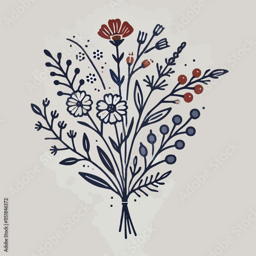 boquet, illustrasion, logo, icon