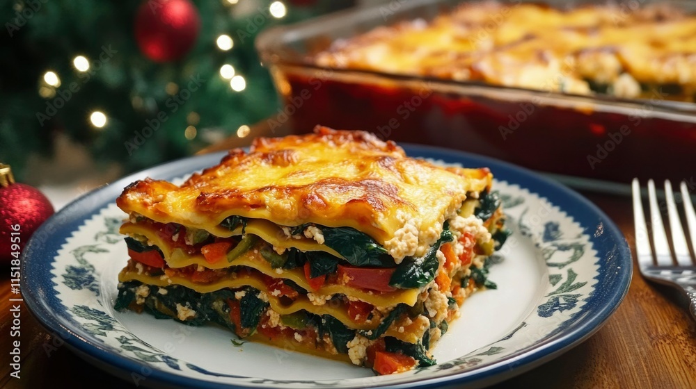 Delicious Spinach and Vegetable Lasagna Festive Meal Delicious Spinach and Vegetable Lasagna Festive Meal