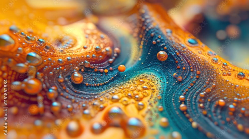 Fototapeta premium Abstract Colorful Bubblescape: A Symphony of Hues and Textures