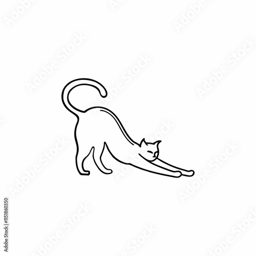 Cat bending and wriggli