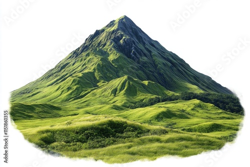 Lush Green Mountain Peak