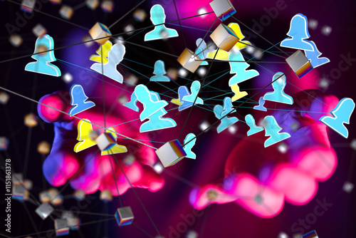 Abstract technology group a...