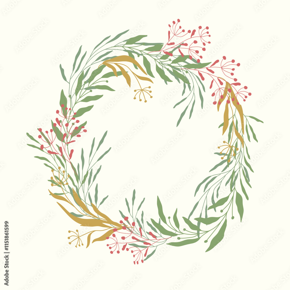Obraz premium wedding leaf wreath