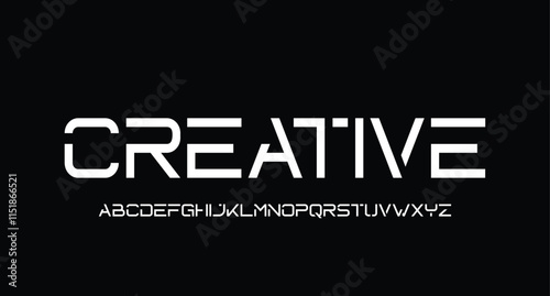 Modern abstract digital alphabet font. Minimal technology typography, Creative urban sport fashion futuristic font and with numbers. vector illustration
