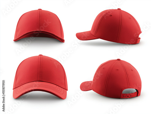 Rotzige Baseballcap in verschiedenen Perspektiven, modern und stylisch

 photo