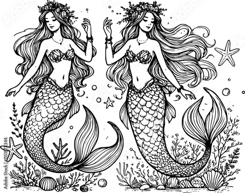 mermaid vector art