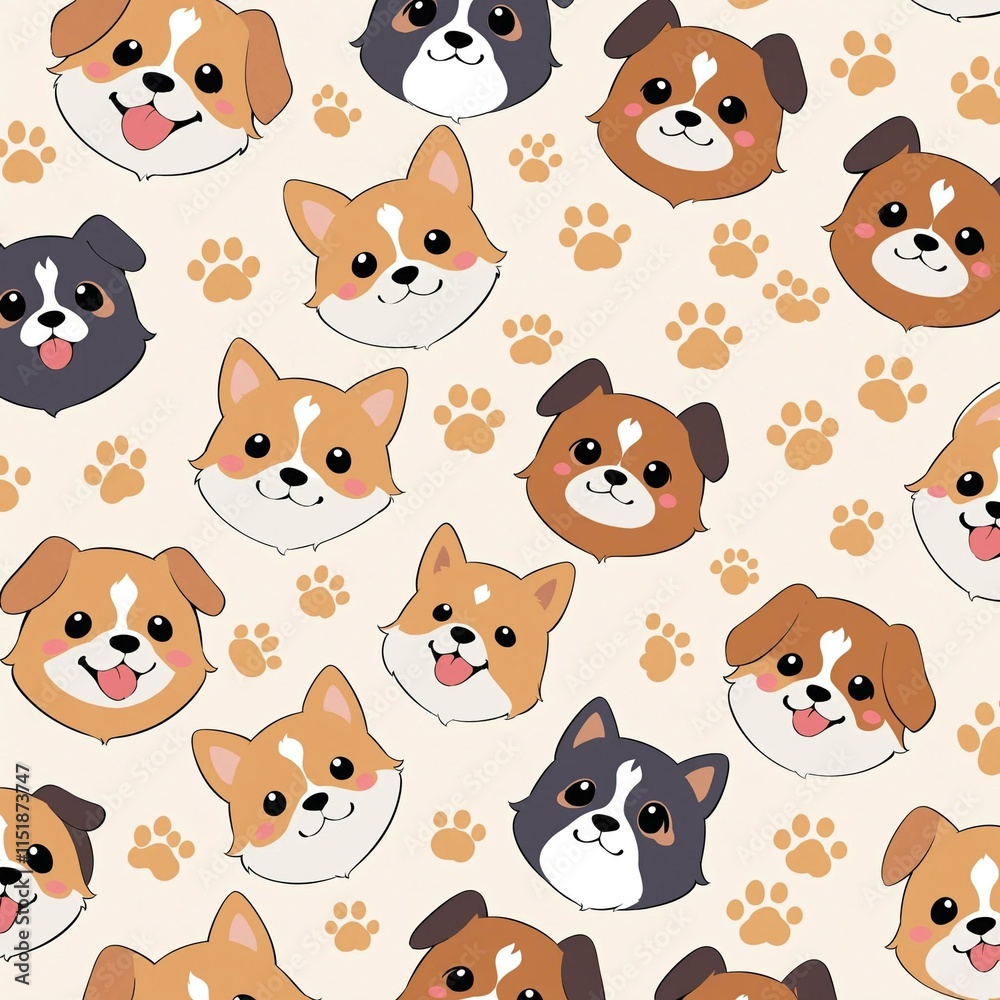 Fototapeta premium seamless pattern with cats