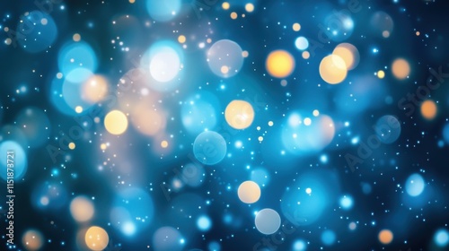 Colorful bokeh lights create a magical atmosphere in a night setting full of vibrant energy and warmth