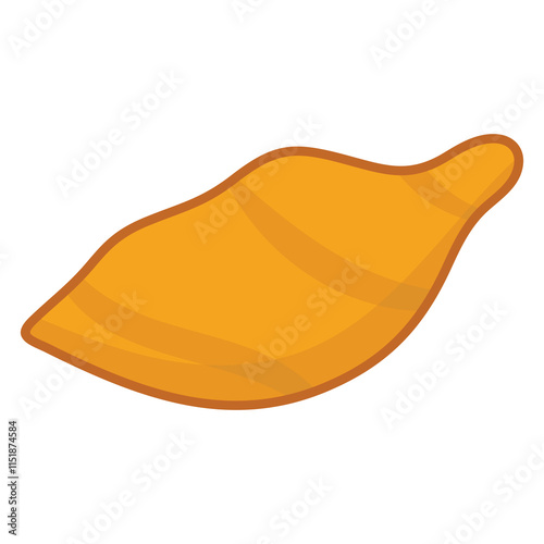 Kue molen pisang vector icon illustration, fried banana cake clip art, traditional snack from indonesia, indonesian traditional food