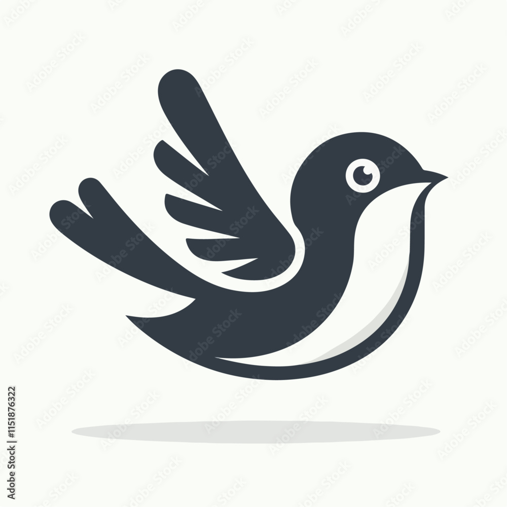 Fototapeta premium vector illustration of a bird, cartoon bird