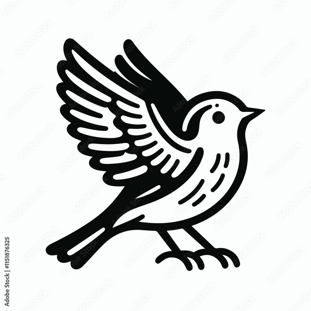 Fototapeta premium vector illustration of a bird, cartoon bird