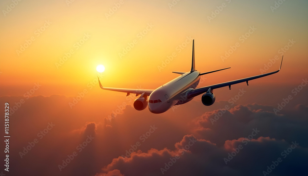 Fototapeta premium airplane in the sky