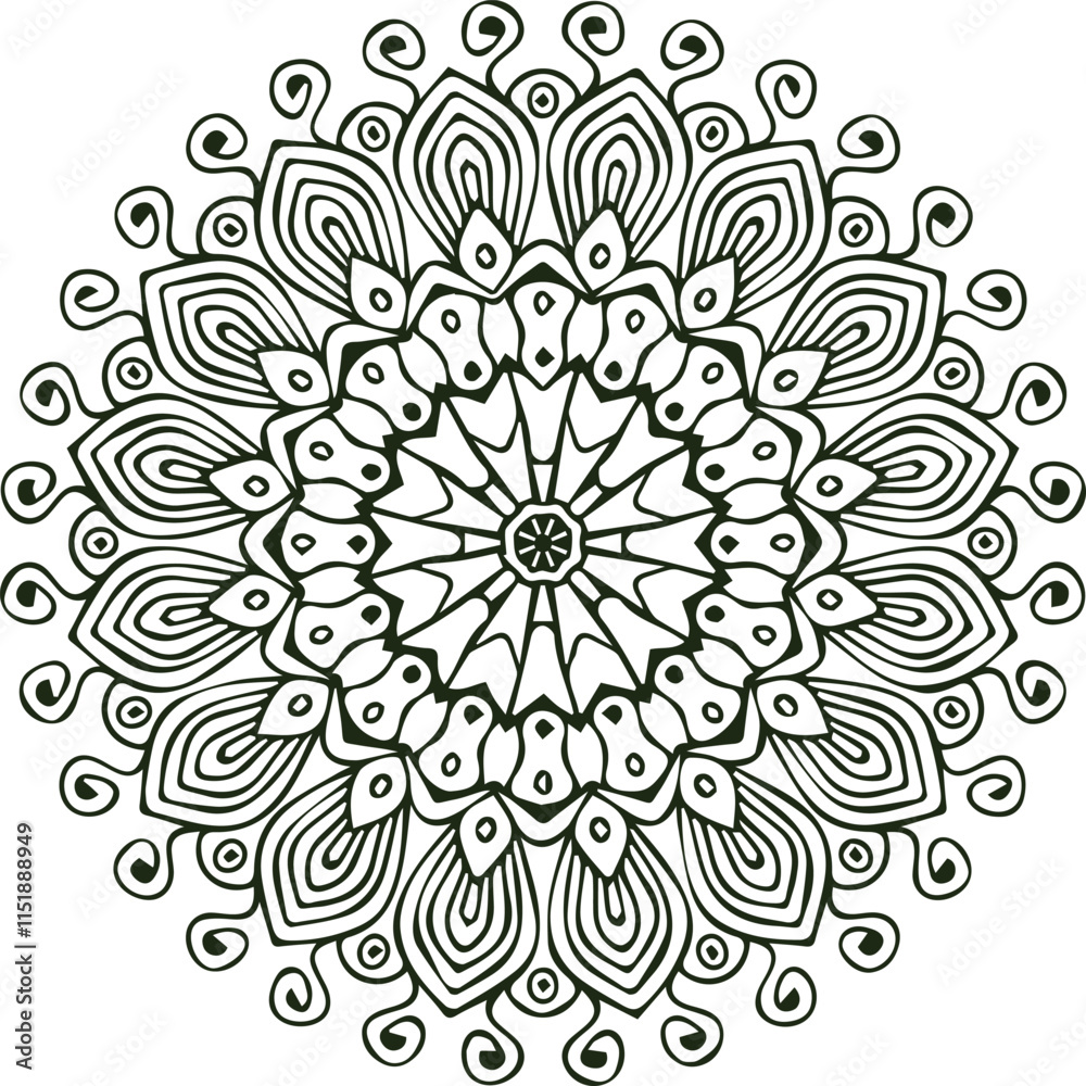 Beautiful flower art and mandala vector design Beautiful flower art and mandala vector design