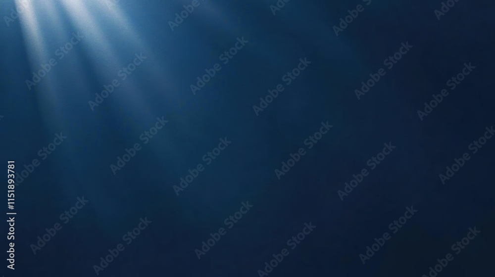 Fototapeta premium Deep Blue Rays: An Underwater Light Show