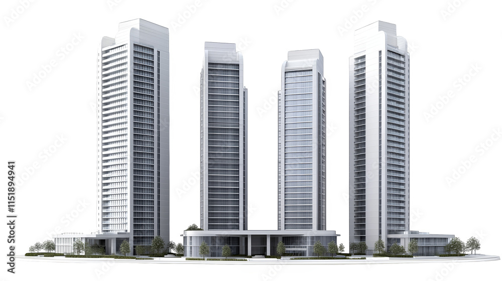 Modern skyscrapers in the city, architectural design and urban landscape photography displayed on a computer screen Modern skyscrapers in the city, architectural design and urban landscape photography displayed on a computer screen