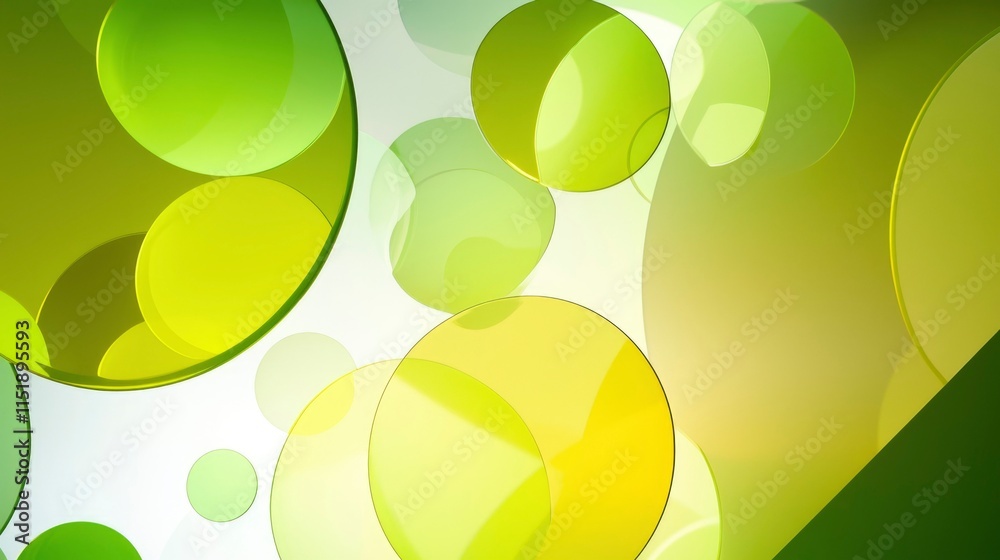 Abstract Green Yellow Circles Overlay Design Abstract Green Yellow Circles Overlay Design
