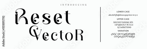 Luxury serif font in modern style. Elegant wedding alphabet letters font and number. Typography Luxury classic lettering serif fonts decorative vintage retro logo