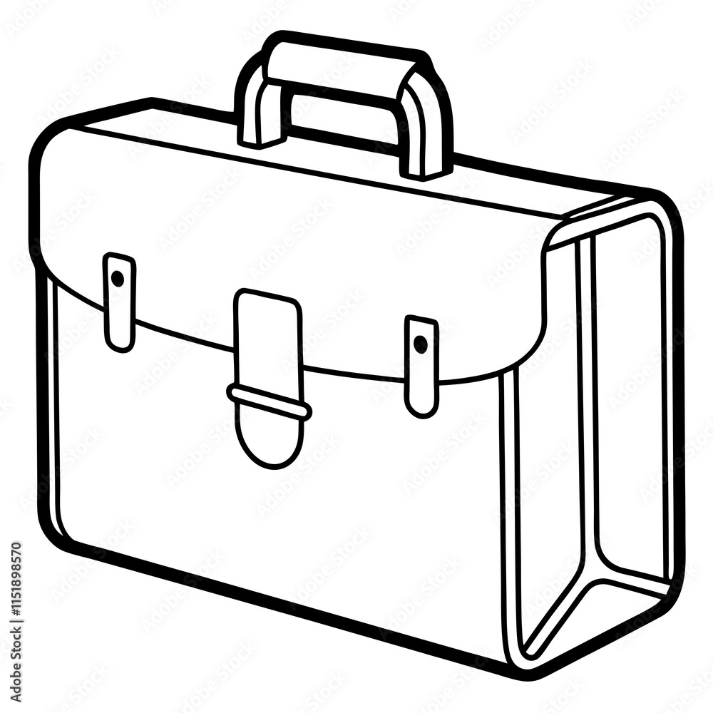Minimalist Briefcase Line Art Vector Design Minimalist Briefcase Line Art Vector Design