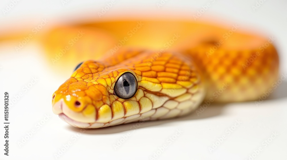 Fototapeta premium Stunning Close-Up of an Orange Snake