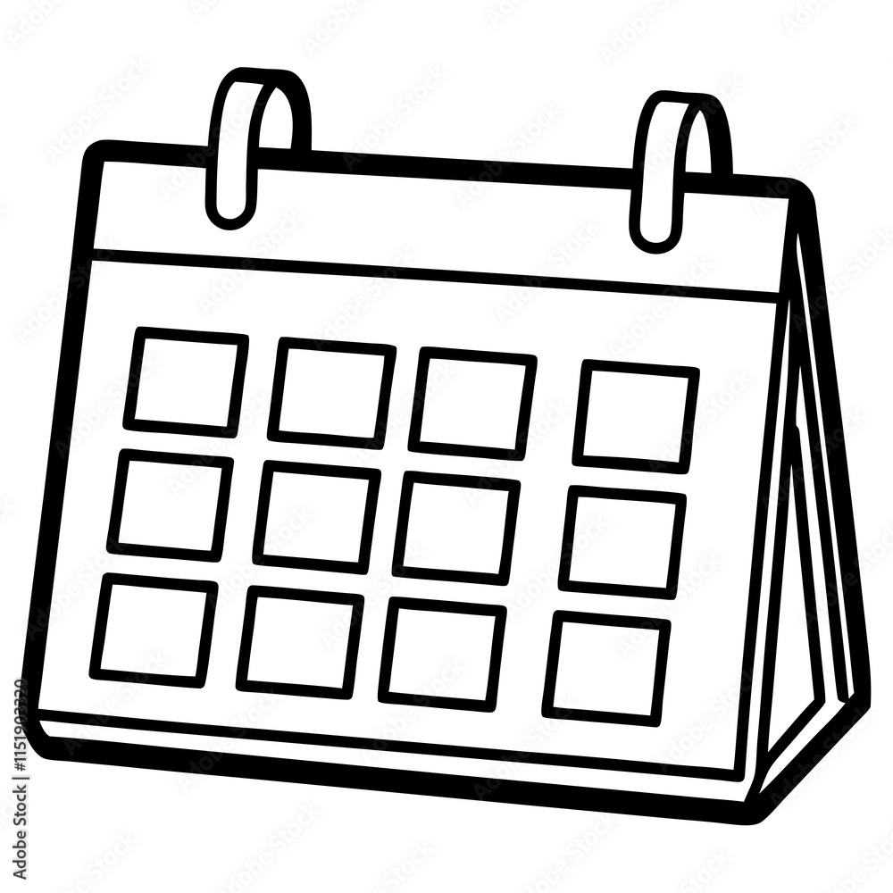 Minimalist Calendar Line Art Vector Design Minimalist Calendar Line Art Vector Design
