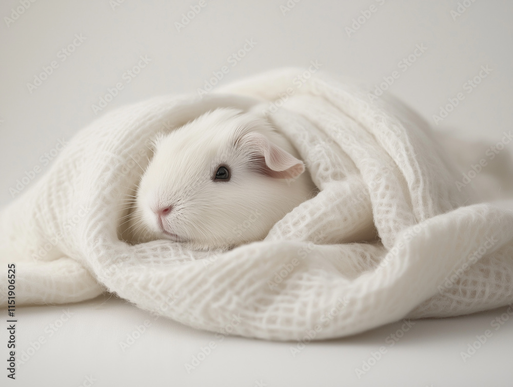 Niedliches Meerschweinchen kuschelt sich in flauschige Wolken
Niedliches Meerschweinchen kuschelt sich in flauschige Wolken
