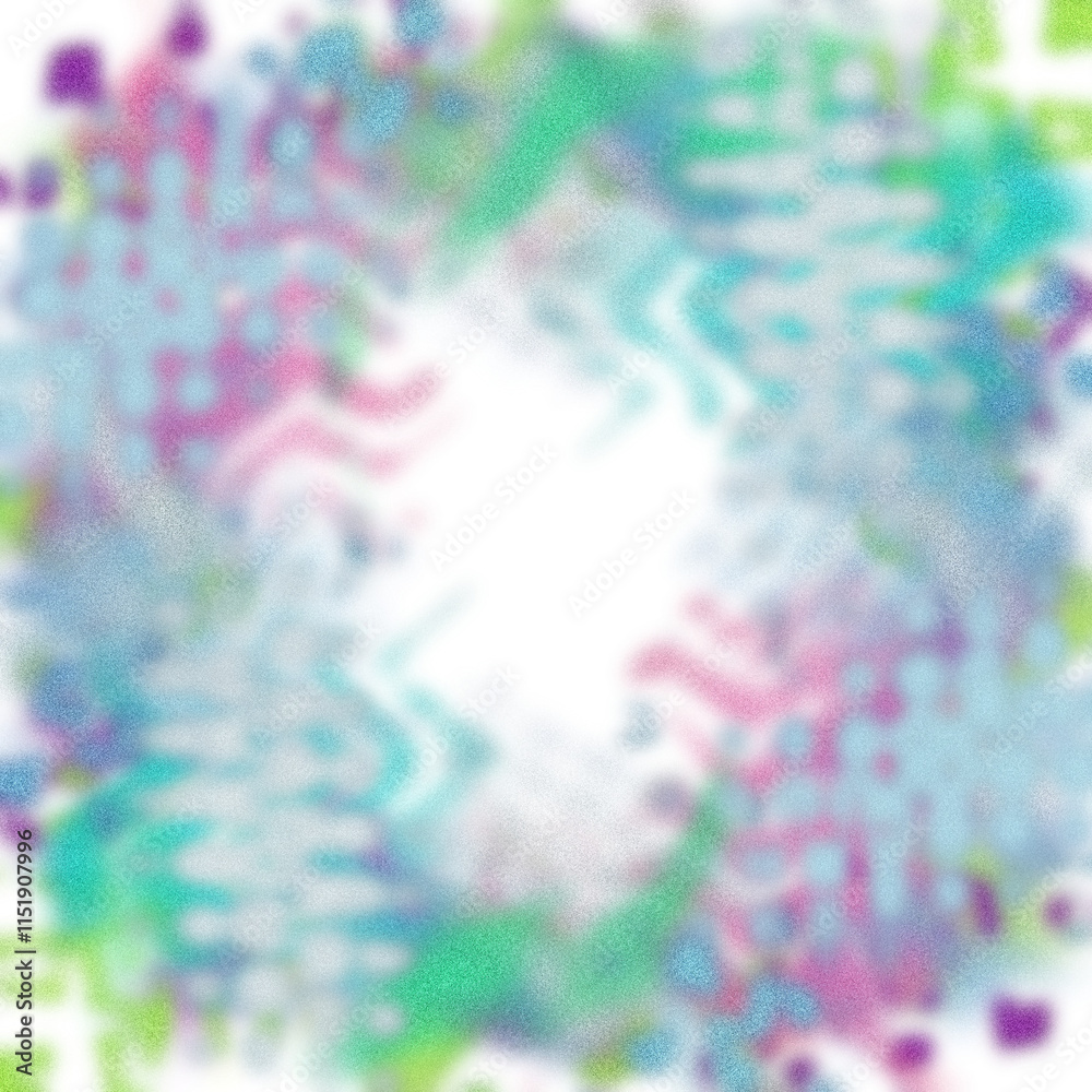 Obraz premium An abstract transparent psychedelic wavy vignette border design element.