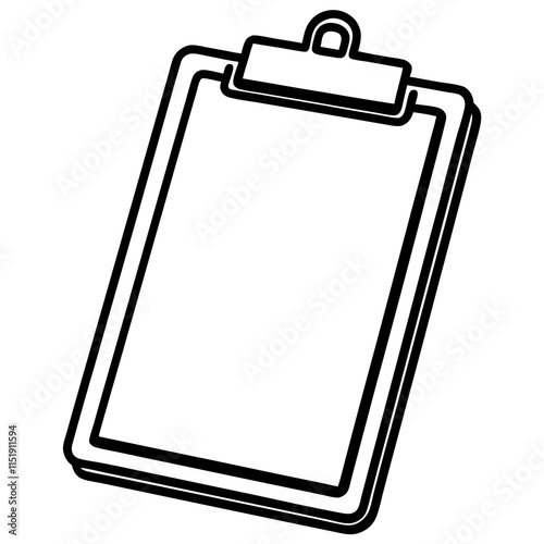 Minimalist Clipboard Line Art Vector Design