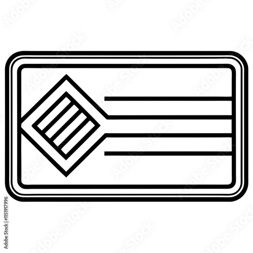 Minimalist Line Art Vector Design for Business Cards