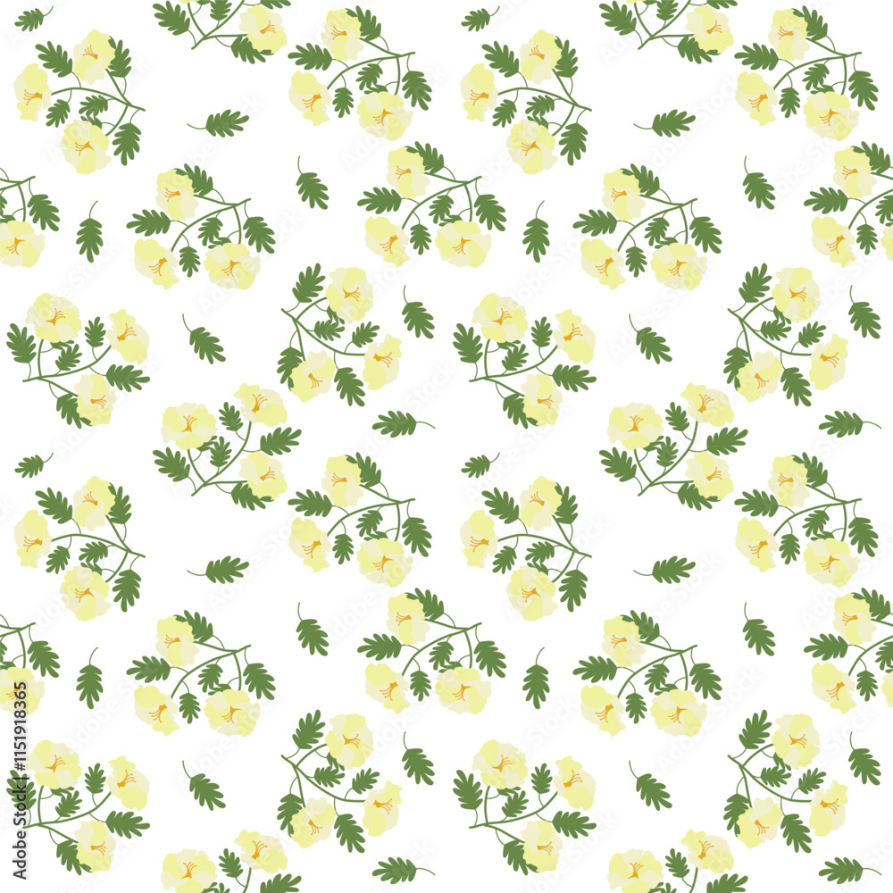 Soft yellow pastel flowers for fabric and background, seamless background. Soft yellow pastel flowers for fabric and background, seamless background.