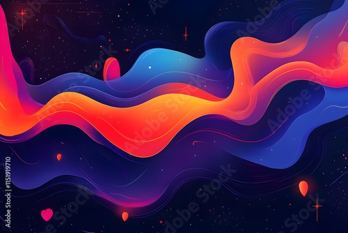 Abstract gradient waves with cosmic elements