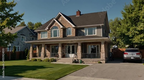 Wallpaper Mural Charming English Country House with Garden and Traditional Village Setting Torontodigital.ca