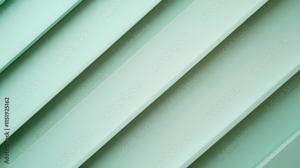 Fototapeta premium Serene Green Gradient, soothing hues blend seamlessly, creating a tranquil backdrop with gentle diagonal lines for a peaceful ambiance