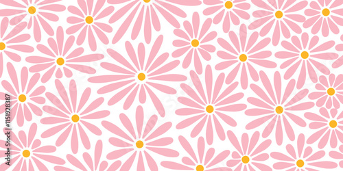 seamless pattern of abstract flowers 