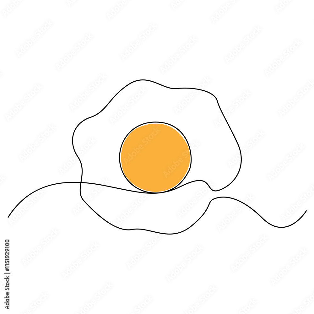 Easter Egg continuous one line drawing vector illustration, Pro vector. One continuous line design of egg and vegetable dish. Single line decorative element drawn on white background. Easter Egg continuous one line drawing vector illustration, Pro vector. One continuous line design of egg and vegetable dish. Single line decorative element drawn on white background.