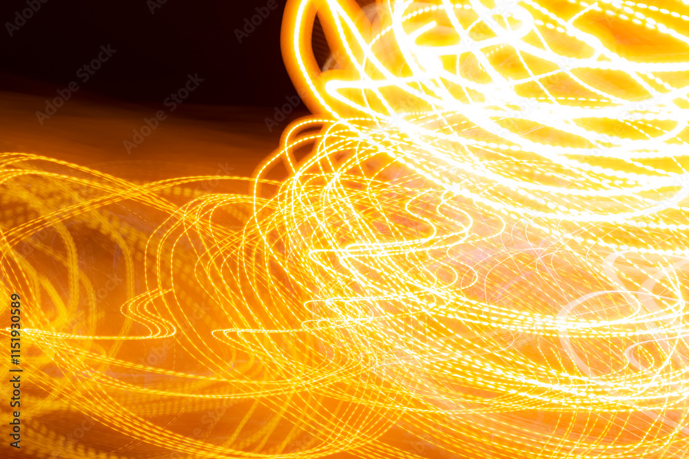Abstract fiery lines and waves as a background.